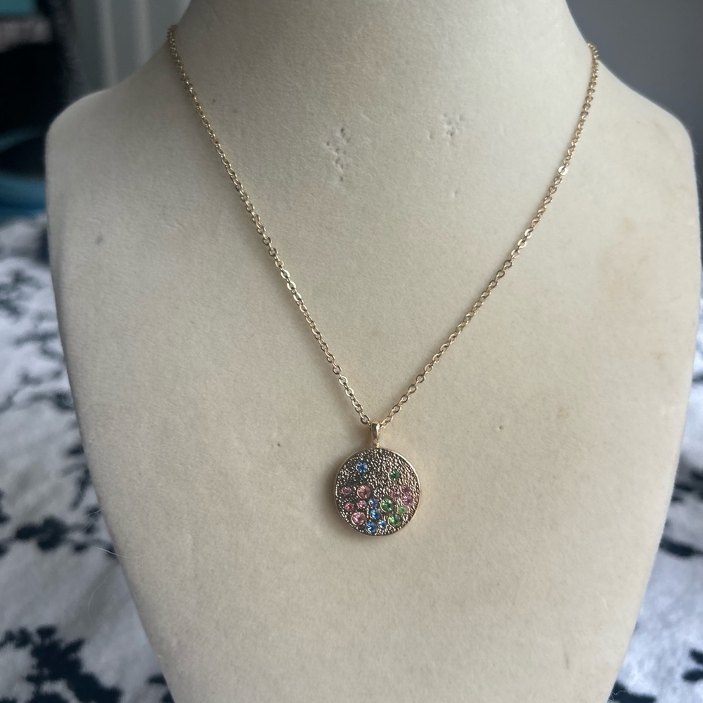 Park Lane Gold Necklace with Multicolor Pendant
